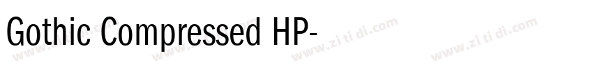 Gothic Compressed HP字体转换